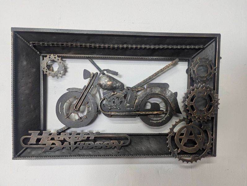 Металеве панно &laquo;Harley-Davidson&raquo; з підсвіткою KOV-KAR-001 фото