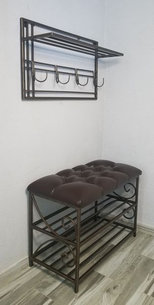 Прихожая раздельная Капитоне, банкетка и вешалка 70см 1133809341 фото